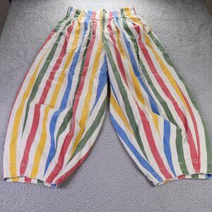We The Free Pants Women S Rainbow Stripe Barrel Leg Ridley Baja Pull On Trouser